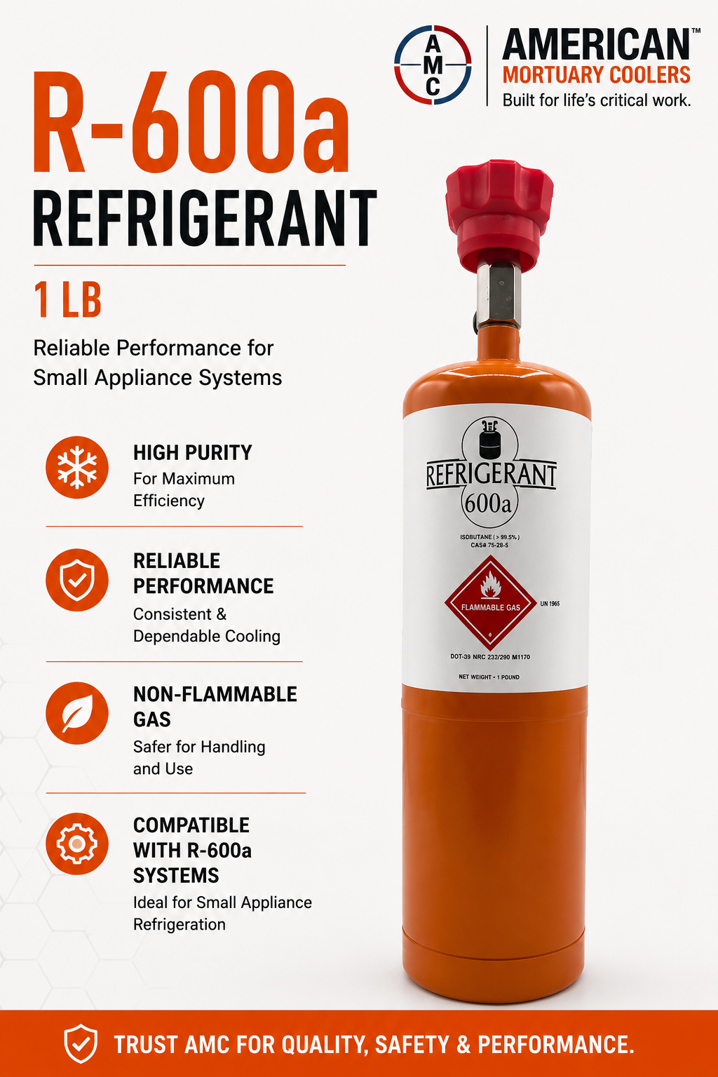 R-600a Refrigerant 1 lb