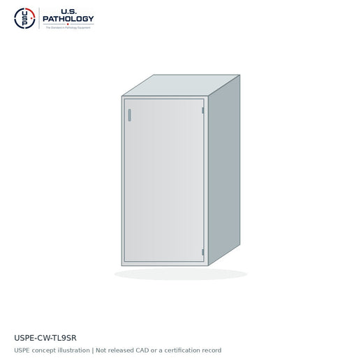 Solid Prep Room Tall Storage Cabinet, Right