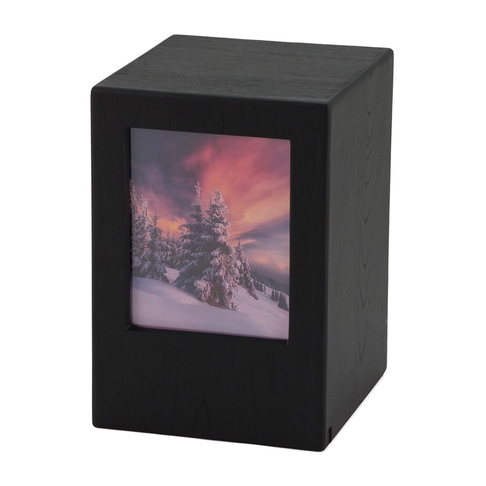 Black Photo Frame Box Full Size Cremation Urn