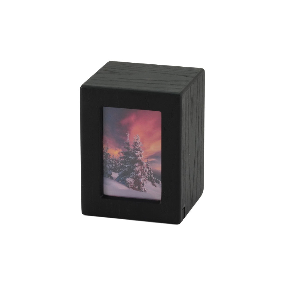 Black Photo Frame Box Petite Keepsake Urn