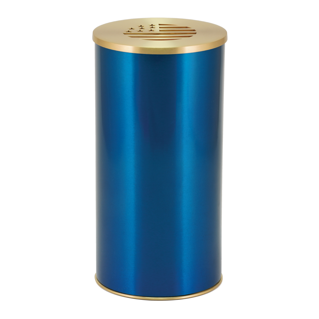 Blue Cylinder American Flag Scattering Urn