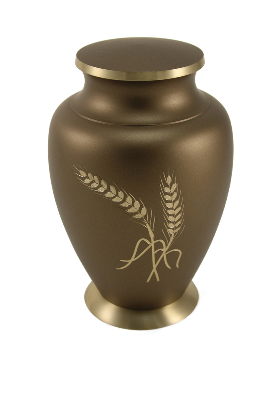 Bronze Wheat Brass Full Size Cremation Urn