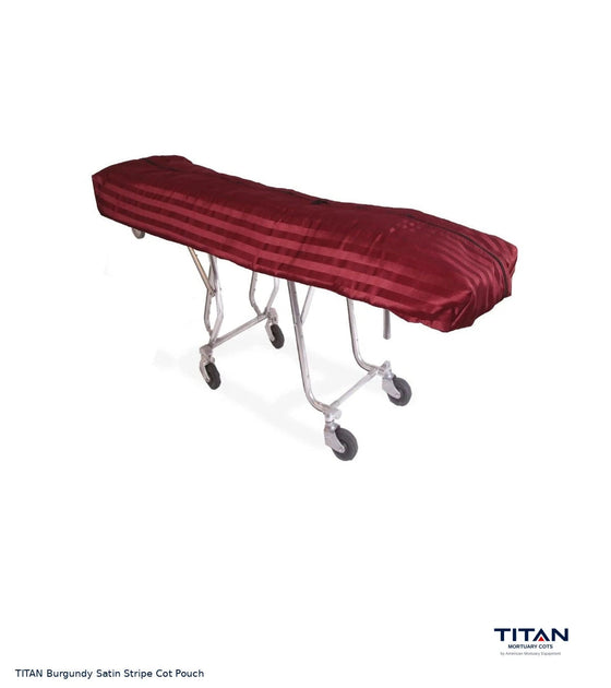 TITAN Burgundy Satin Stripe Cot Pouch