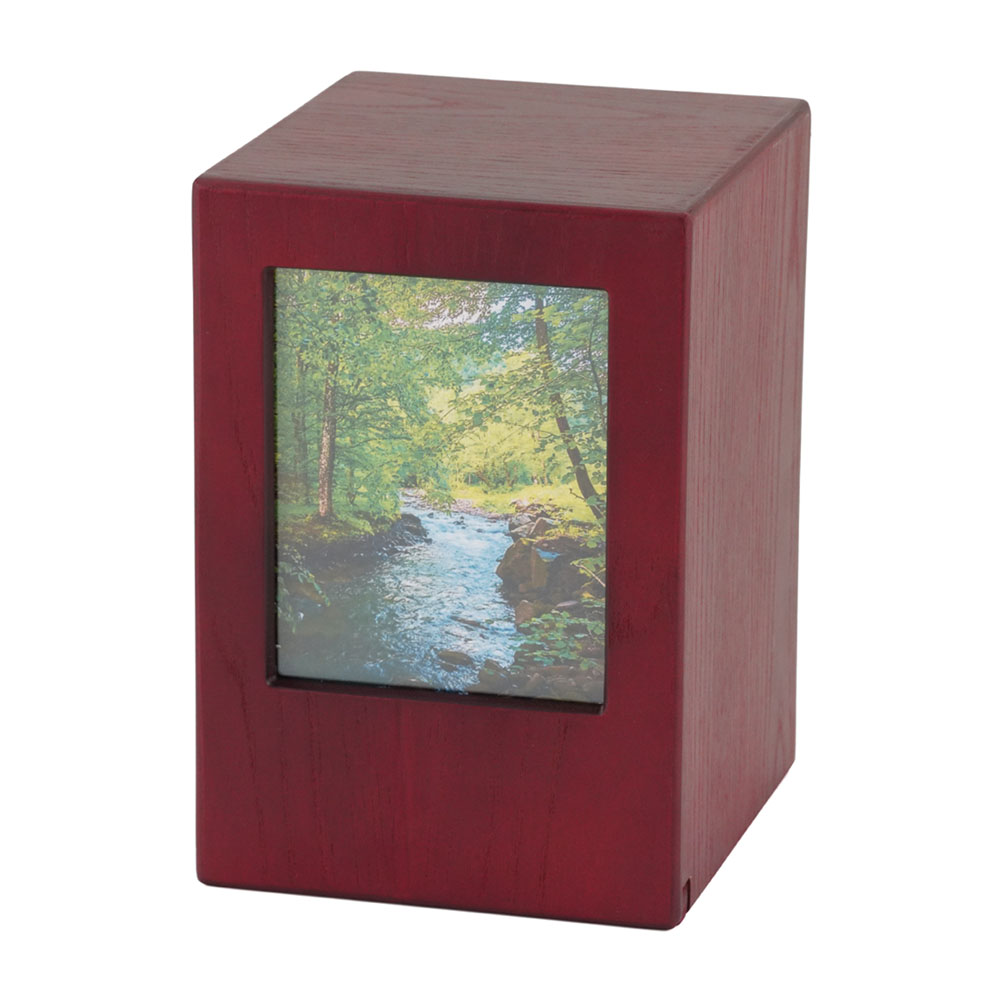 Cherry Photo Frame Box Full Size Cremation Urn