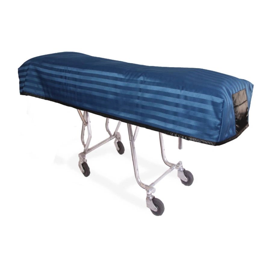 Cobalt Satin Stripe Cot Cover