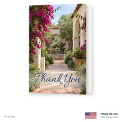 Courtyard Garden Funeral Acknowledgment Cards