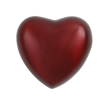 Crimson Banded Brass Heart Keepsake Urn
