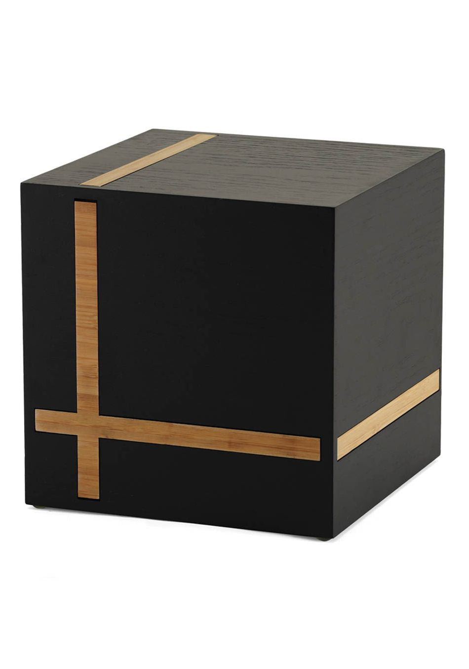 Ebony Box with Bamboo Inlay Full Size Cremation Urn
