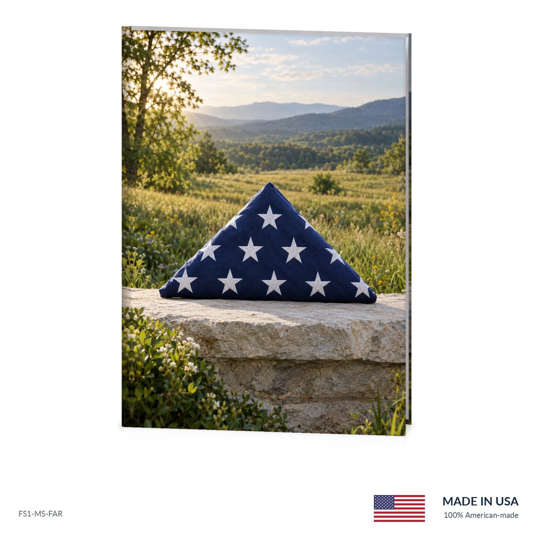 Folded Flag Funeral Register Book