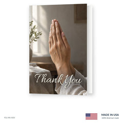Folded Hands Funeral Acknowledgment Cards