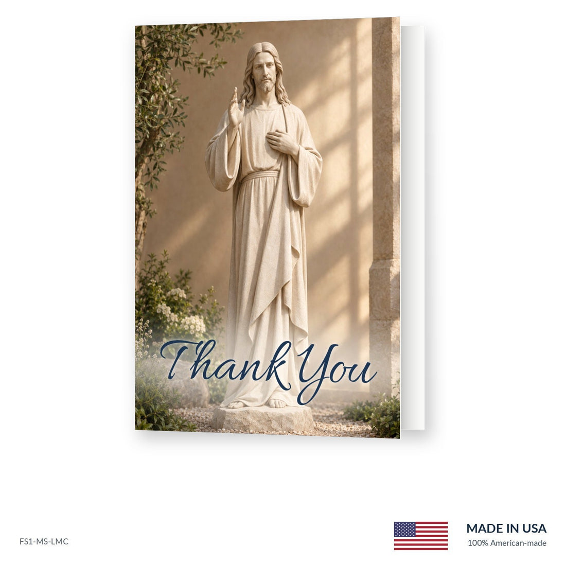Garden Prayer Funeral Acknowledgment Cards