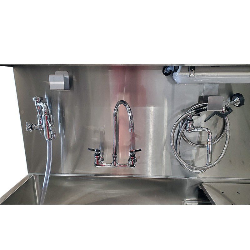 Left - Hand Embalming Sink Station - 1036 - 8L - American Mortuary Coolers & Equipments