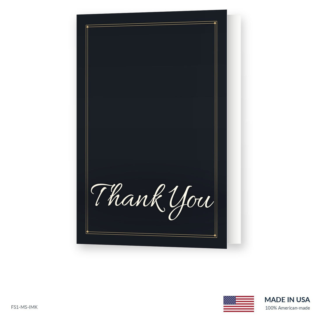 Memory Black Funeral Acknowledgment Cards
