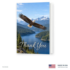Mountain Eagle Funeral Acknowledgment Cards
