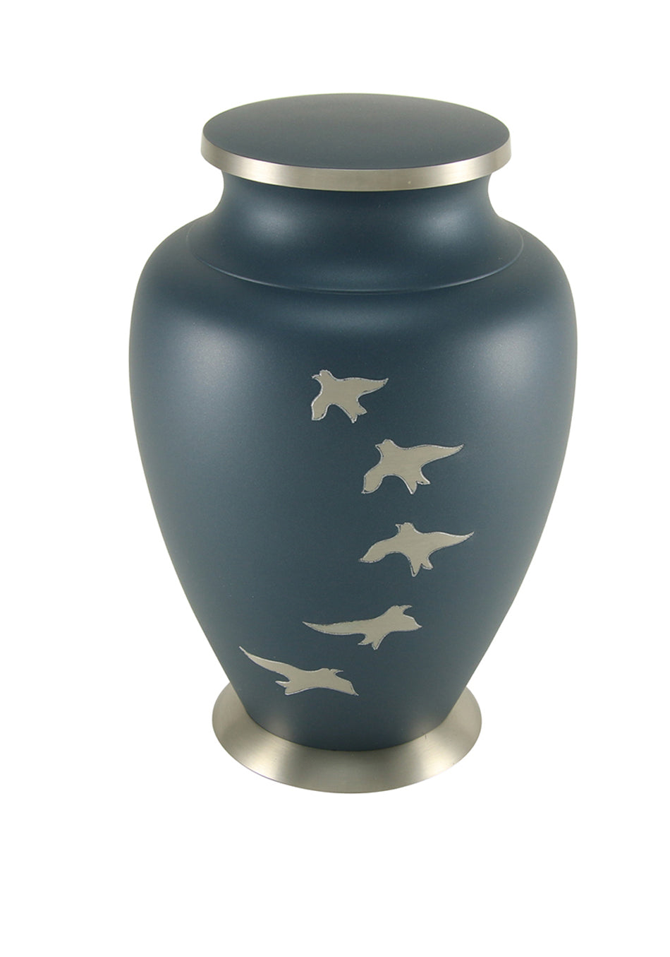 Navy Ascending Birds Brass Full Size Cremation Urn