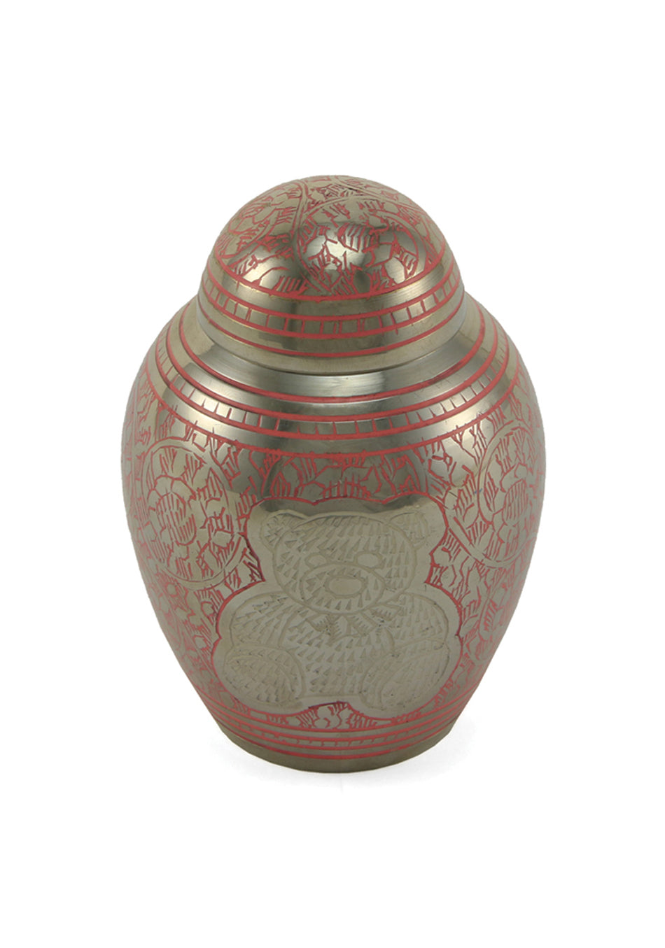 Pink Teddy Bear Brass Petite Cremation Urn