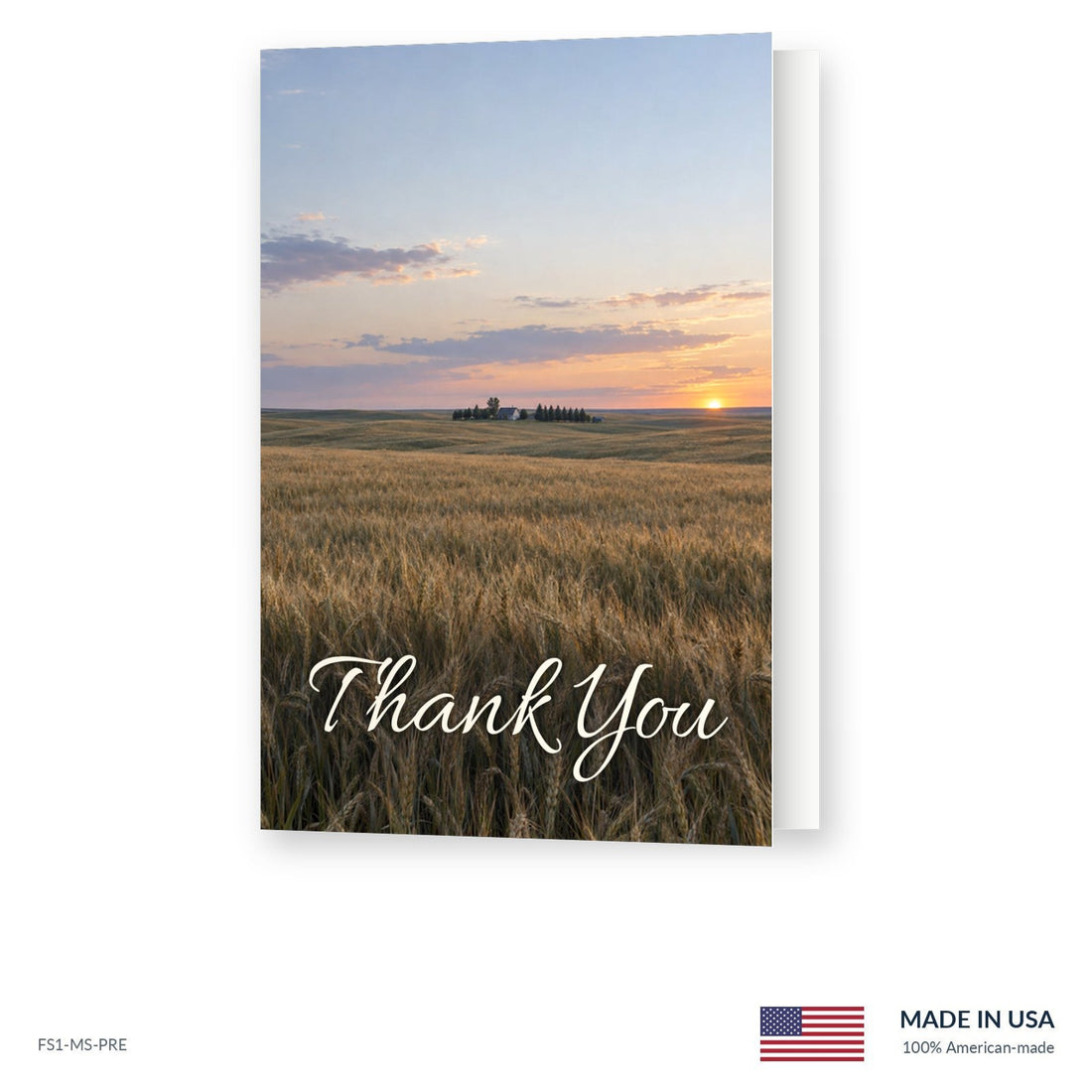 Prairie Evening Funeral Acknowledgment Cards