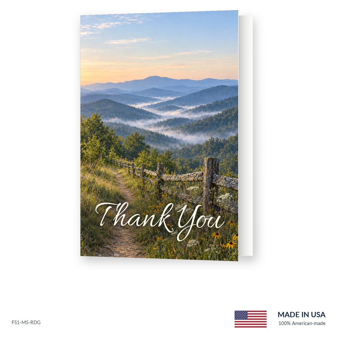 Ridgeline Dawn Funeral Acknowledgment Cards