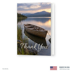 Rowboat Funeral Acknowledgment Cards