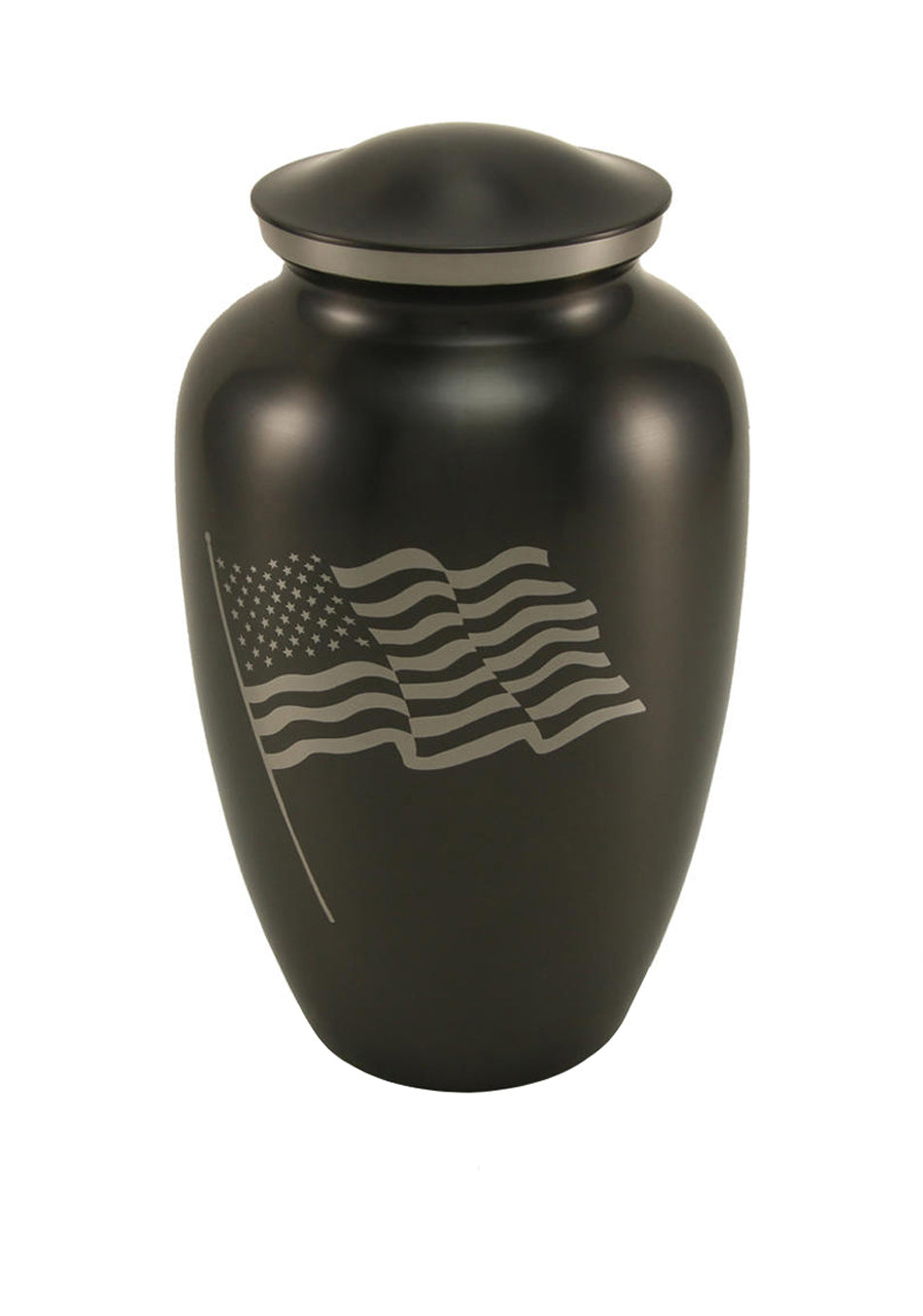Slate American Flag Full Size Cremation Urn