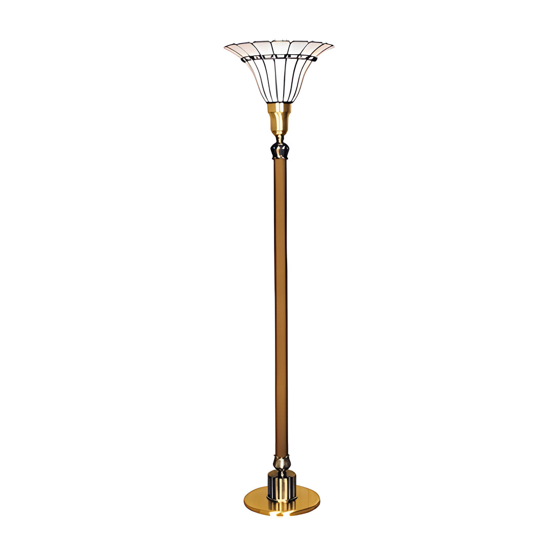 Stained Glass Style Torchiere Lamp