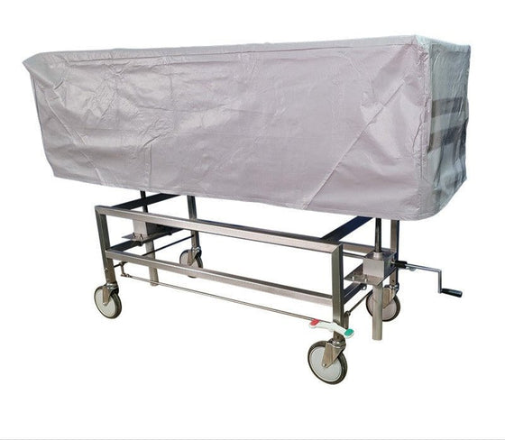 Stainless Steel Covered Transport Cart Model 600015-CR, concealed cadaver transfer cart