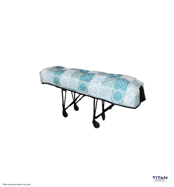 TITAN Turquoise Mosaic Cot Cover