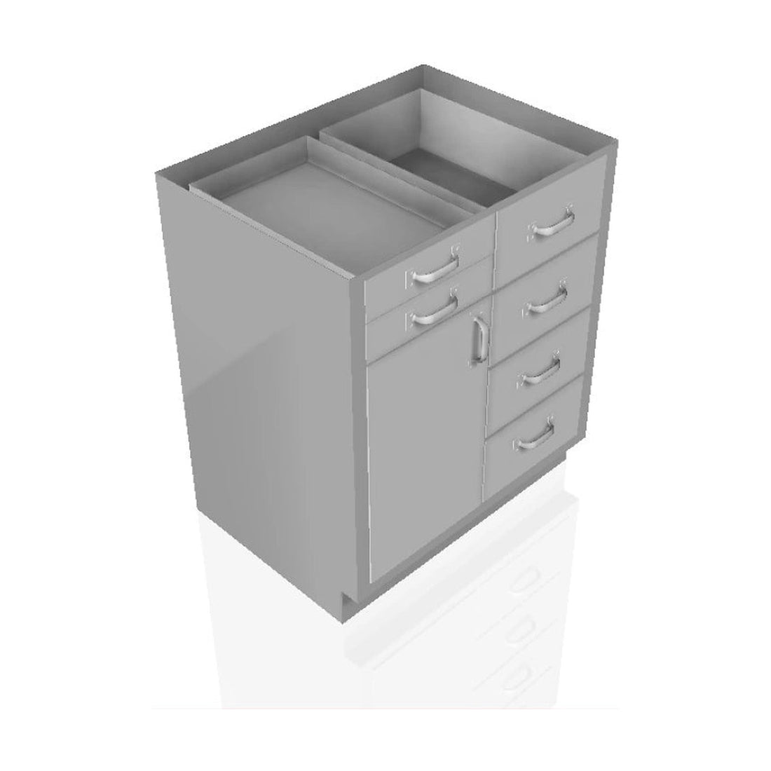 USPE 6-Drawer Lab Base Cabinet with Door, 30–48" – Model USPE-CW-2403