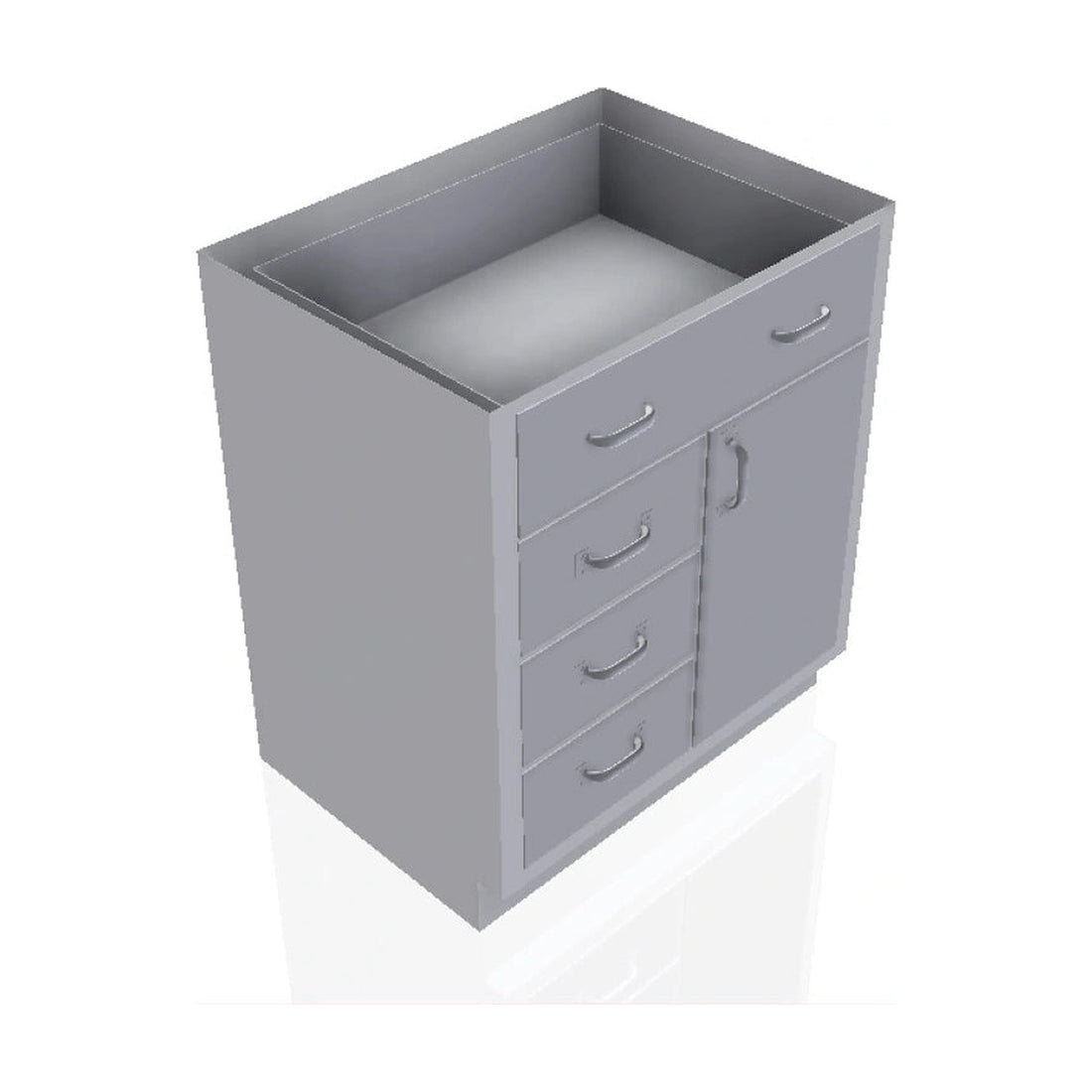 USPE 4-Drawer Lab Base Cabinet with Door, 30–48" – Model USPE-CW-2405