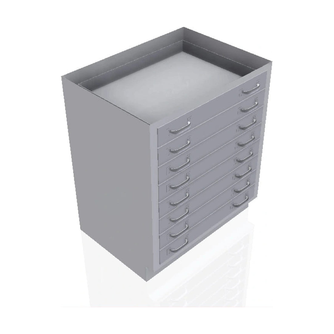 USPE 8-Drawer Lab Base Cabinet, Full-Width Drawers, 30–48" – Model USPE-CW-2417