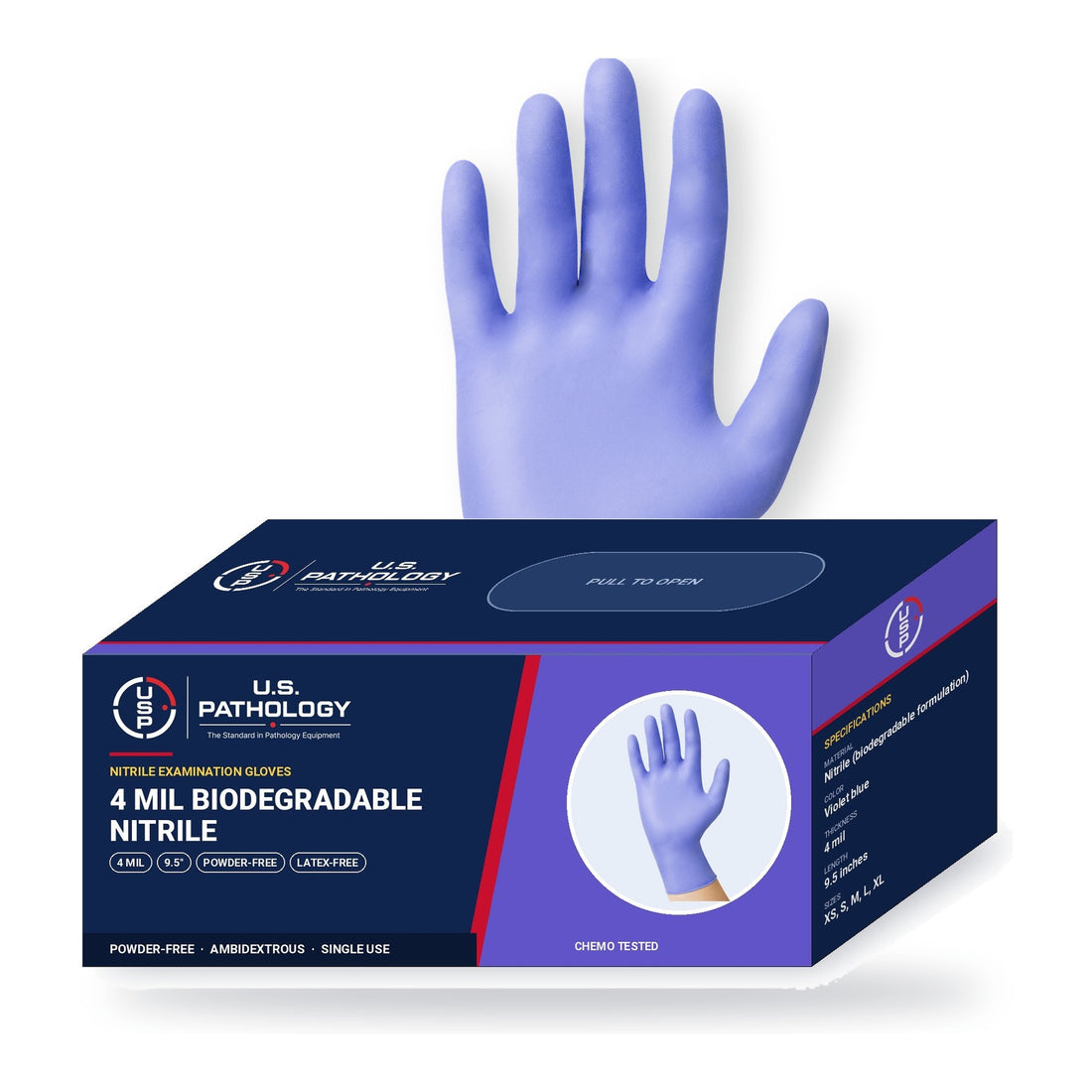USPE 4 Mil Biodegradable Nitrile Exam Gloves – Case