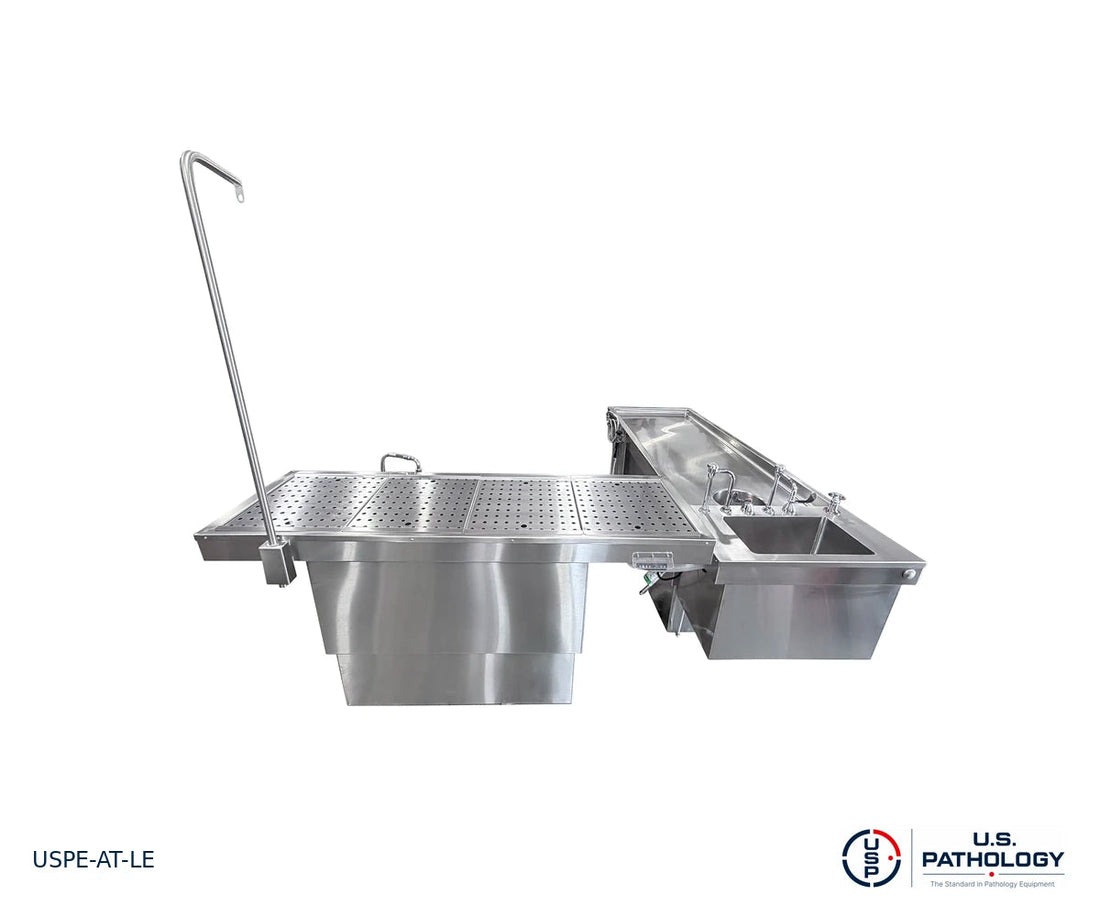 L-Shaped Elevating Autopsy Table