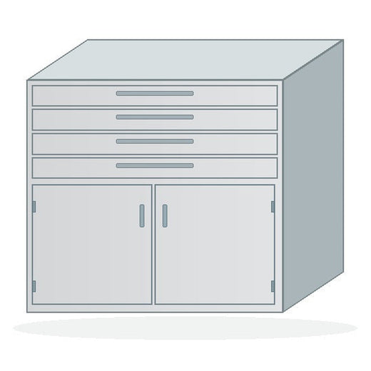 USPE 4-Drawer / Double-Door Base Cabinet