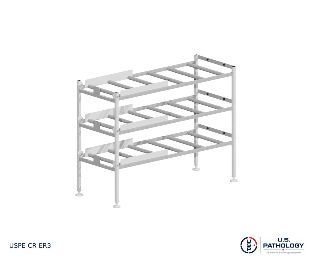 USPE 3-Tier End-Loading Morgue Cadaver Storage Rack