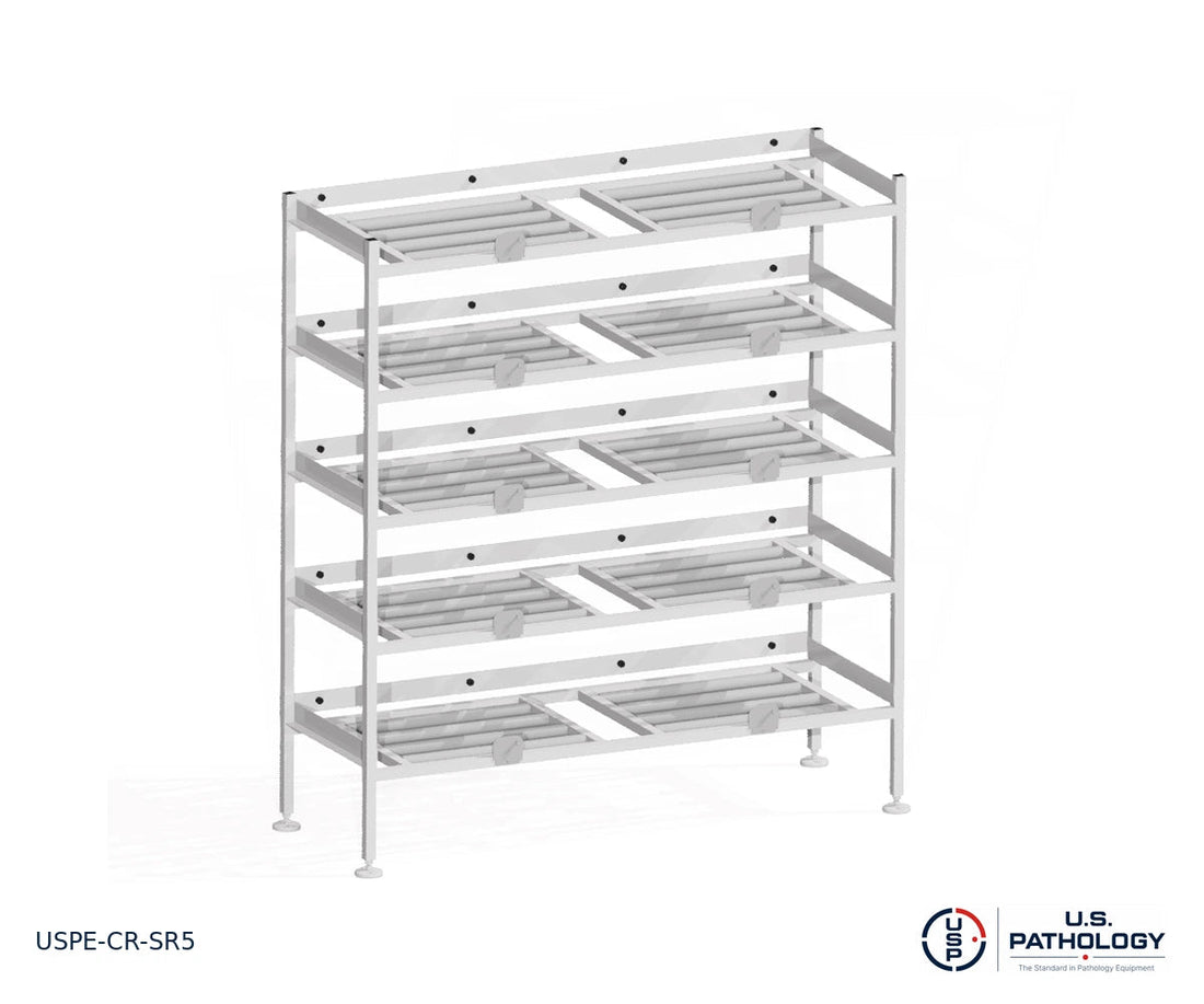 USPE 5-Tier Side-Loading Morgue Cadaver Storage Rack