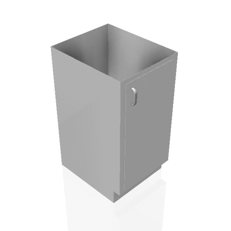 18 in. Stainless Steel Prep Room Base Cabinet: 1 Left Door