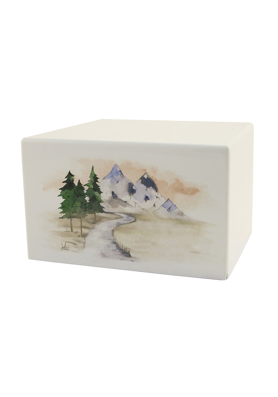 White Wood Mountain Stream Full Size Cremation Urn