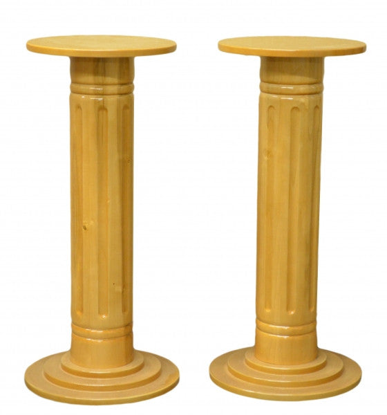 Solid Wood Flower Pedestal Set