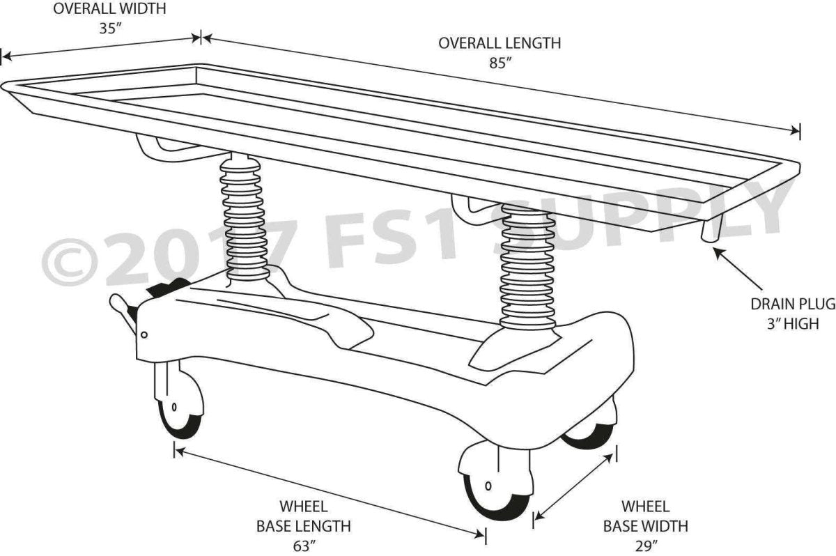 Affordable 2 - Pack Hydraulic Embalming Tables | Package Price Savings - American Mortuary Coolers & Equipments