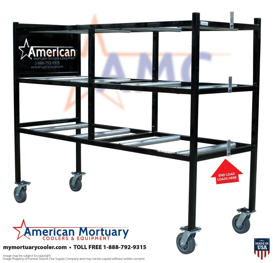3-Tier End-Loading Mortuary Rack