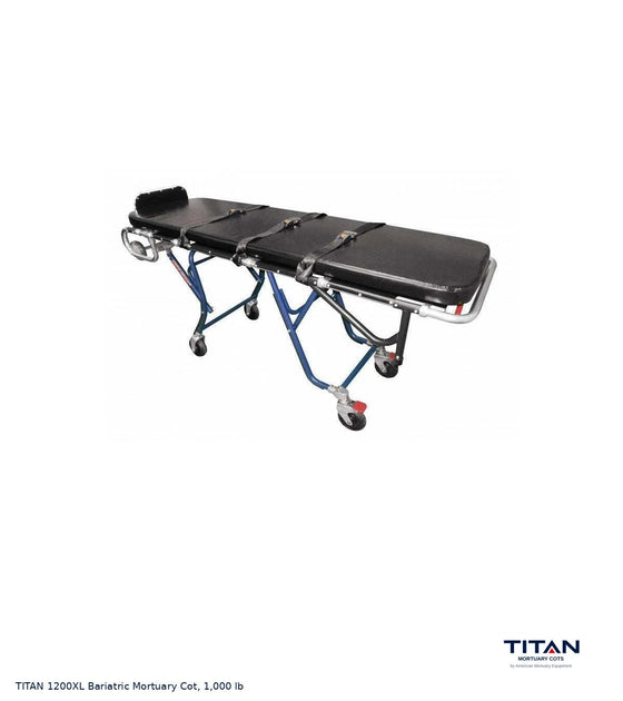TITAN 1200XL Bariatric Mortuary Cot, 1,000 lb