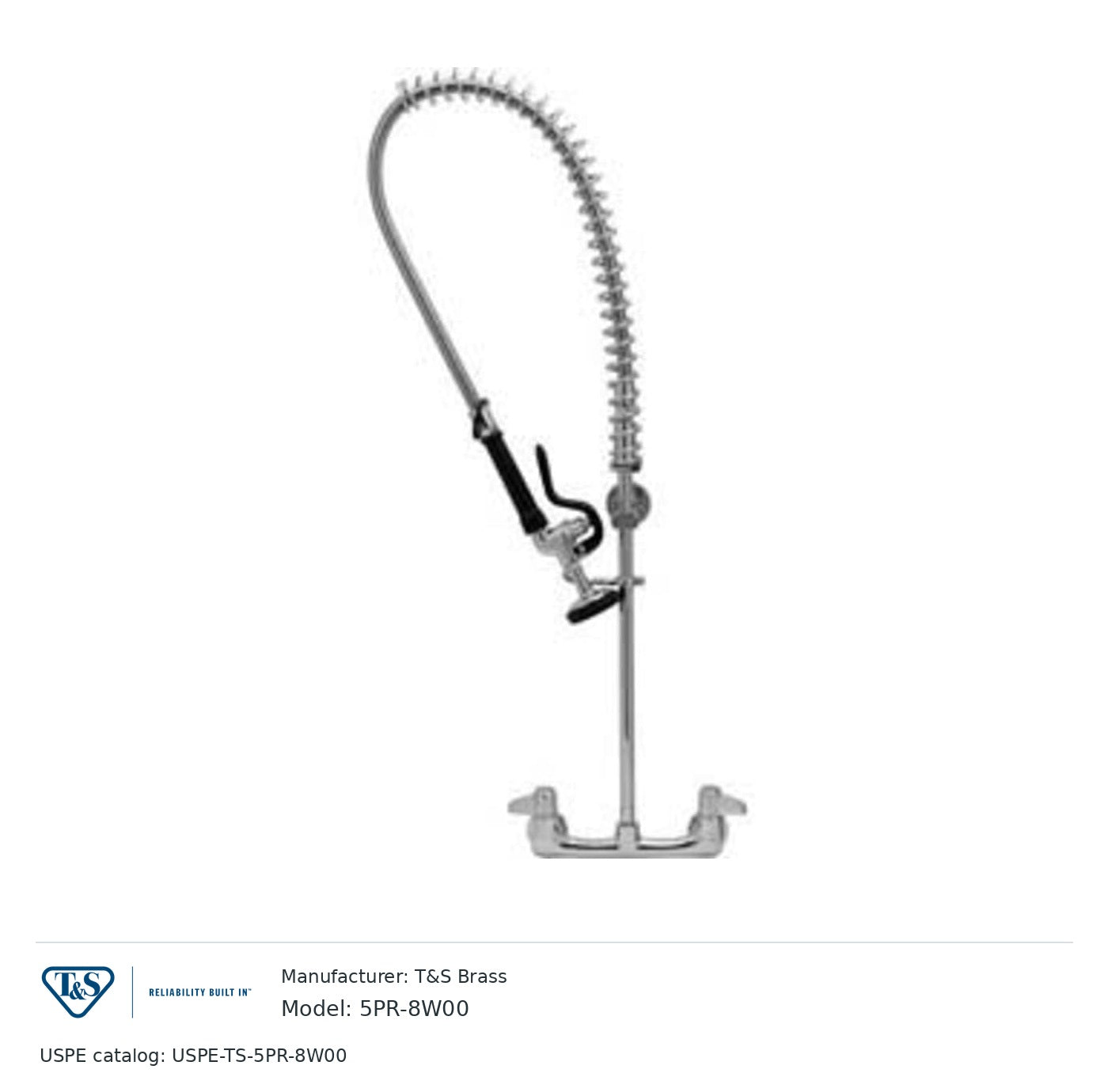 T&S Brass 5PR-8W00 Wall-mount pre-rinse unit