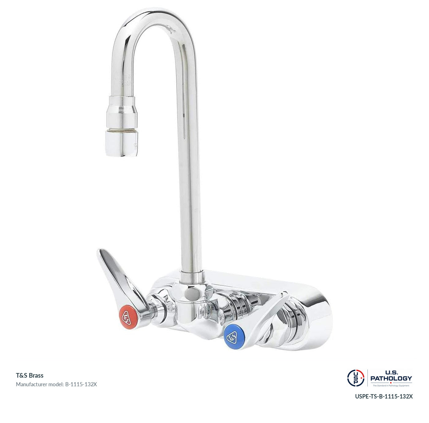 T&S Brass B-1115-132X Wall-mount workboard faucet