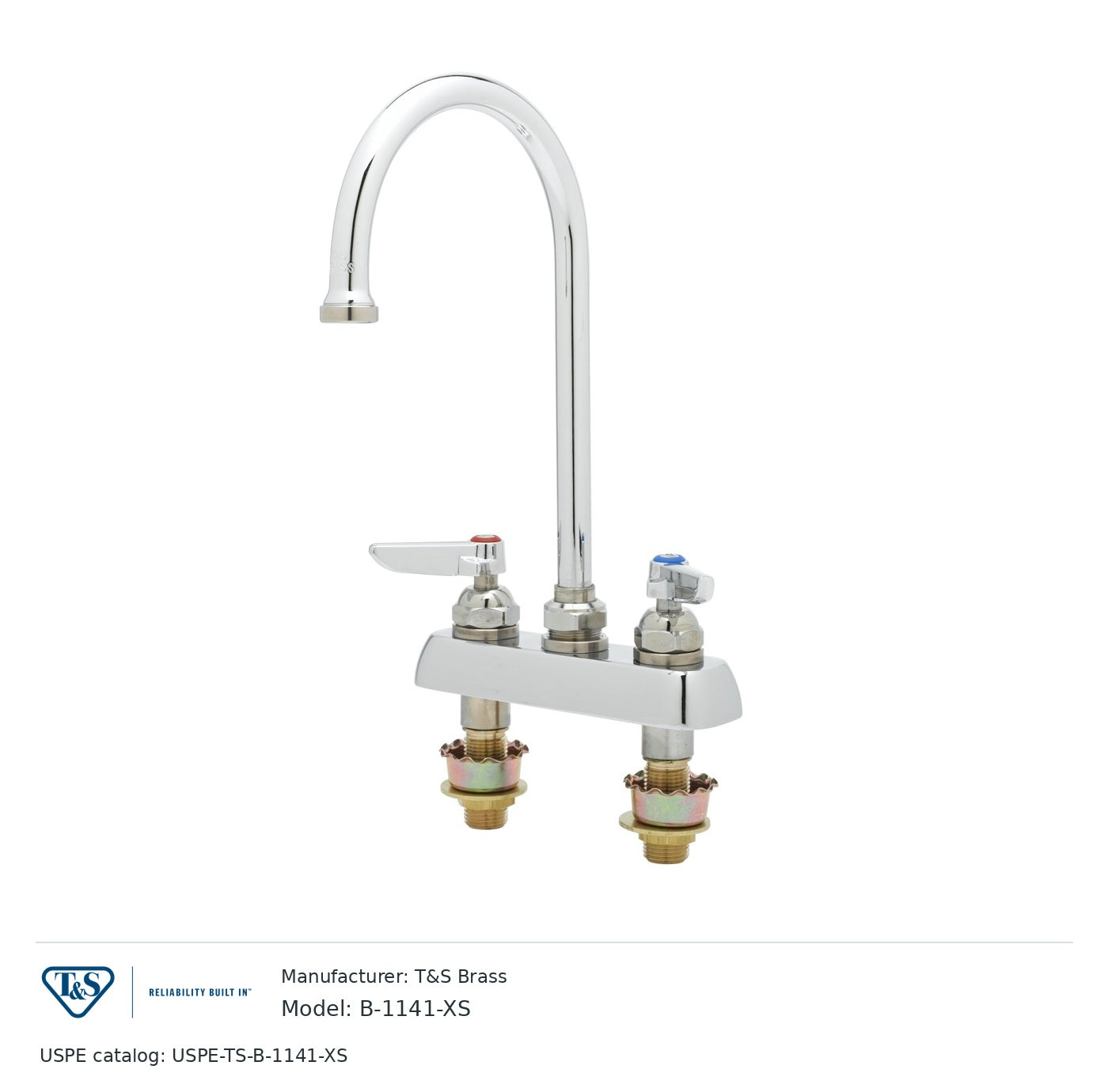 T&S Brass B-1141-XS Deck-mount workboard faucet