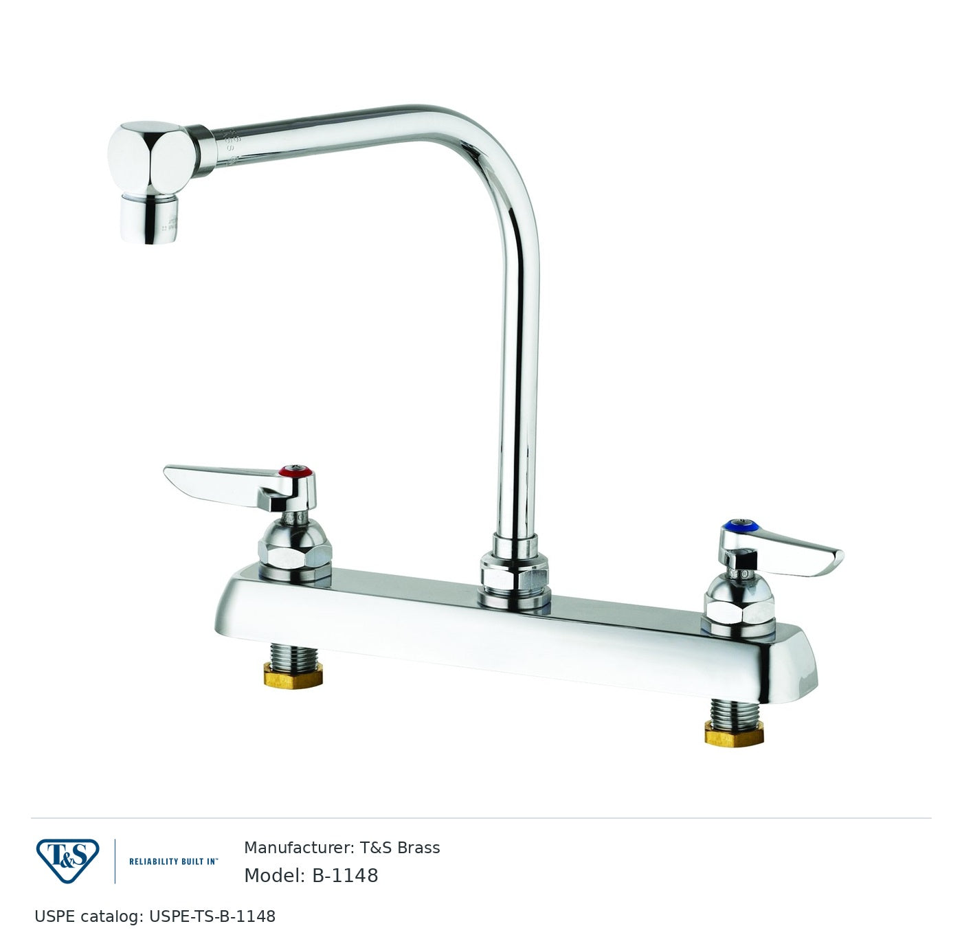 T&S Brass B-1148 Deck-mount workboard faucet