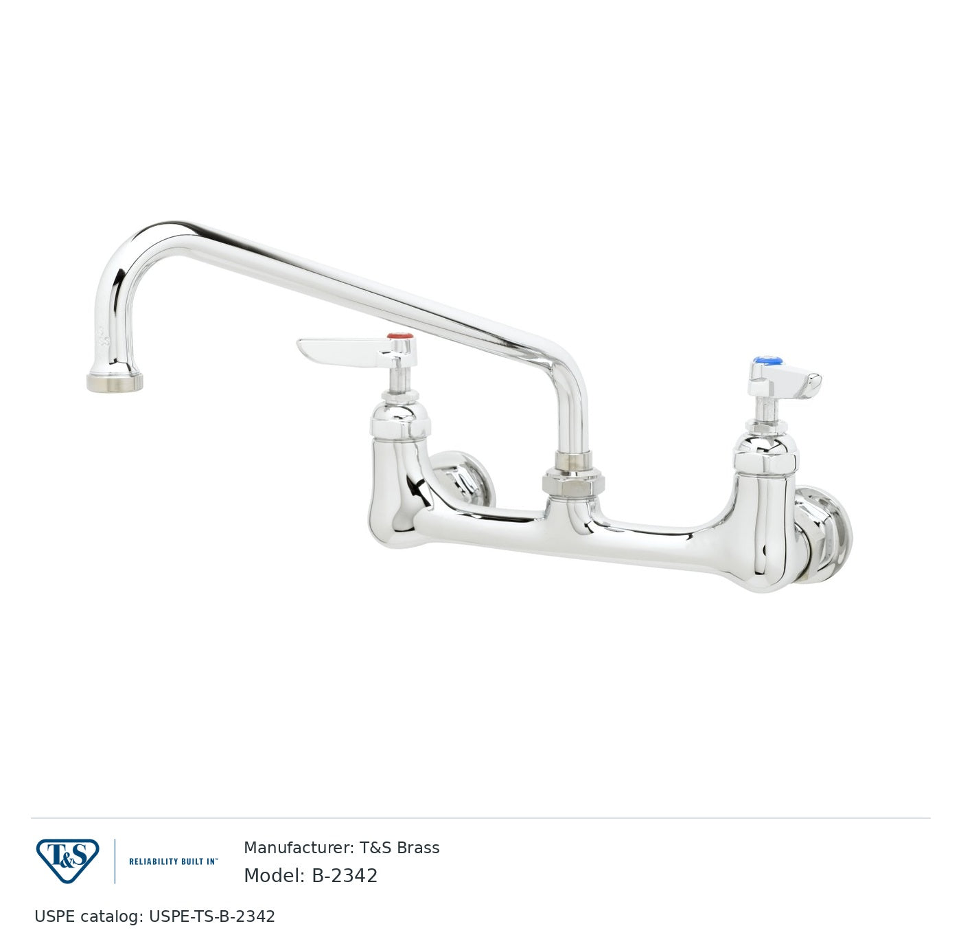 T&S Brass B-2342 Wall-mount double pantry faucet