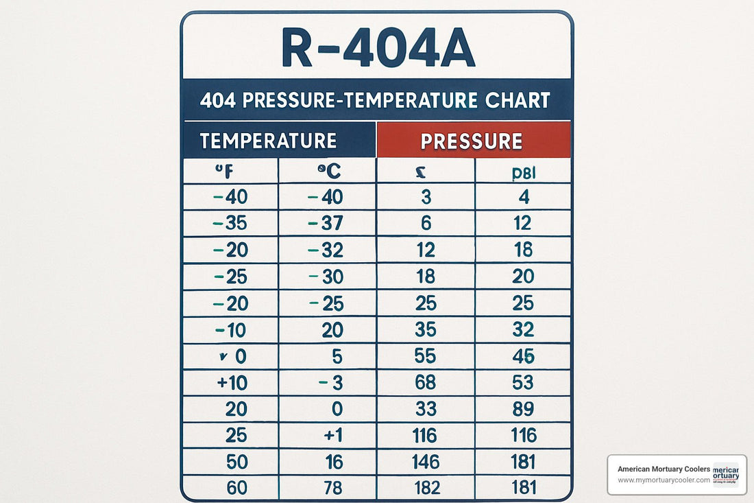 A Comprehensive Guide to 404A Pressure Temperature Charts - American Mortuary Coolers & Equipments