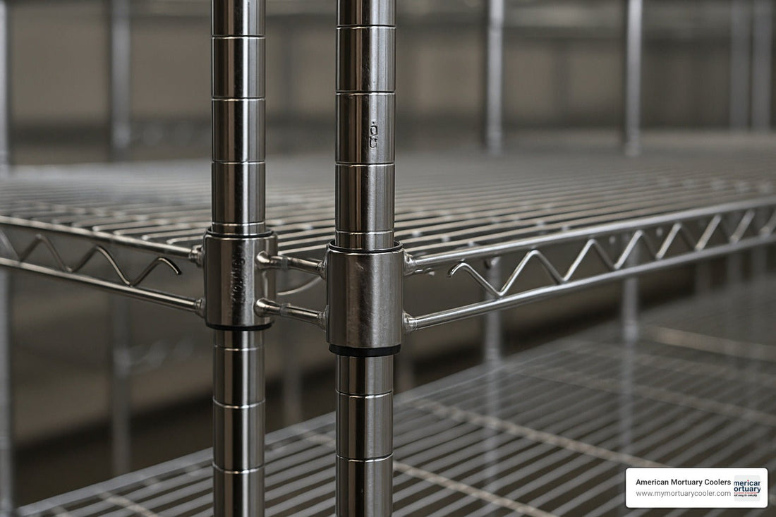 All About Shelf Poles: Types, Materials, and Buying Tips - American Mortuary Coolers & Equipments