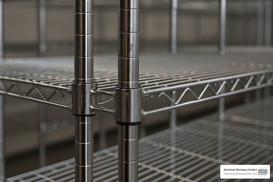 All About Shelf Poles: Types, Materials, and Buying Tips - American Mortuary Coolers & Equipments