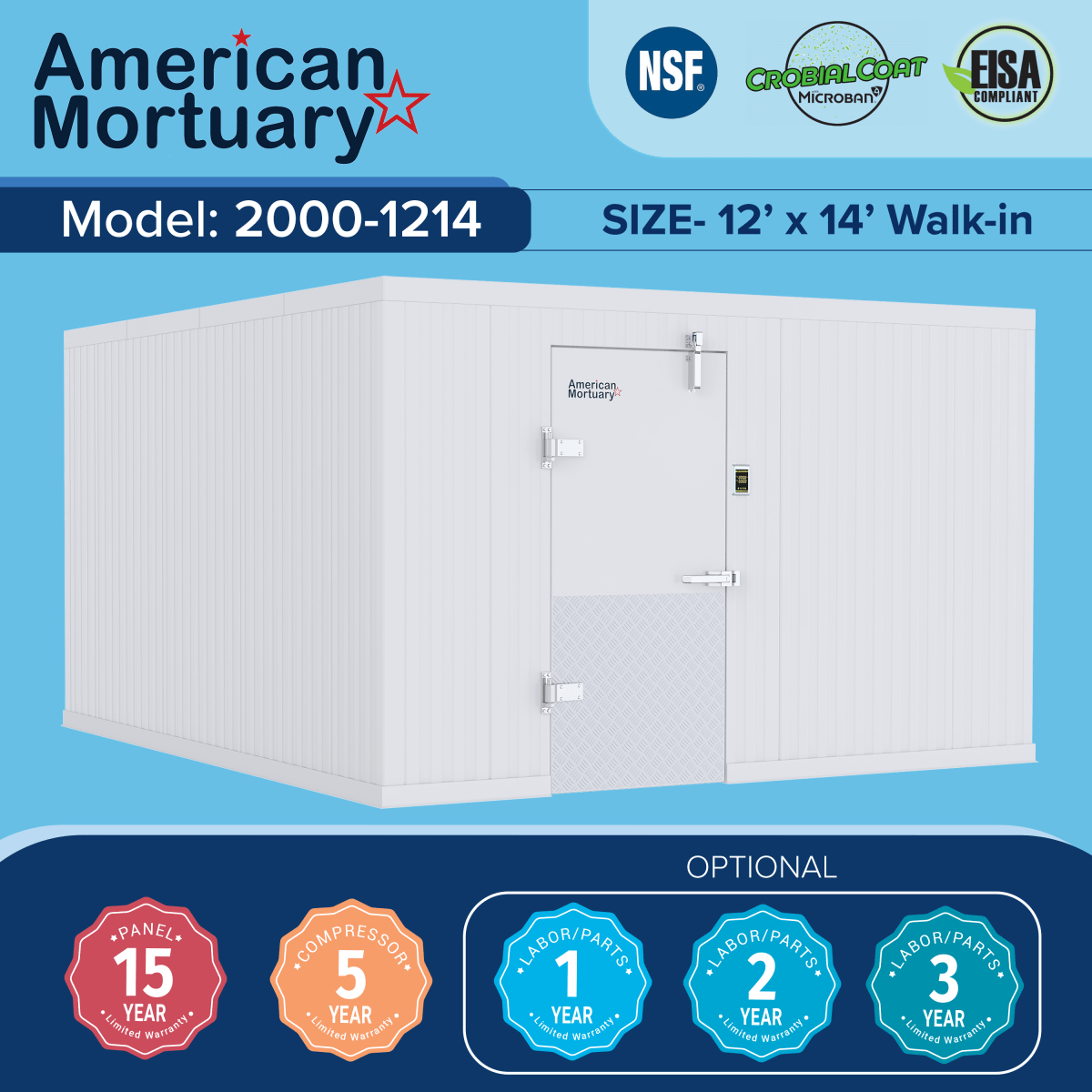 Arctic Walk-In Coolers vs American Mortuary Coolers — Why Styrofoam Fails and UL/NSF Approved Foam Wins - American Mortuary Coolers & Equipments